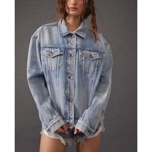 NWT Free People Jolene Trucker Jacket / Tennessee River